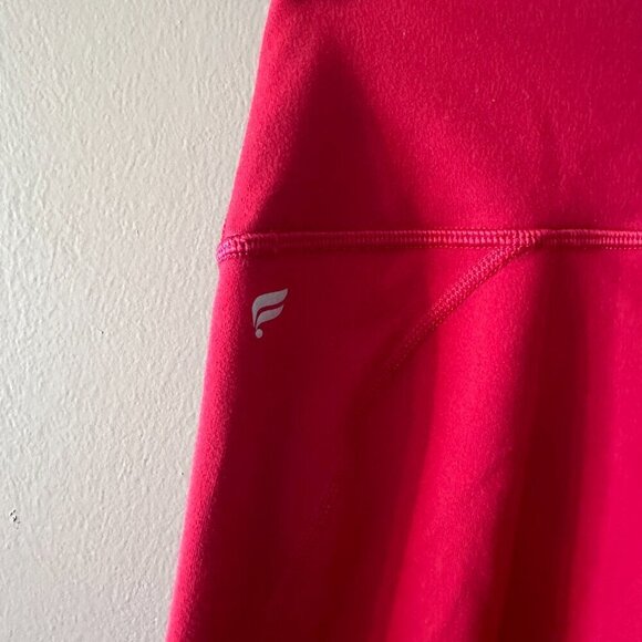 Women's S/M? Fabletics Powerhold Red Athletic Leggings Fitted Yoga Athletic - Picture 4 of 6